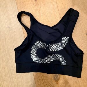 Ultracor Black and Silver Snake Print Bra